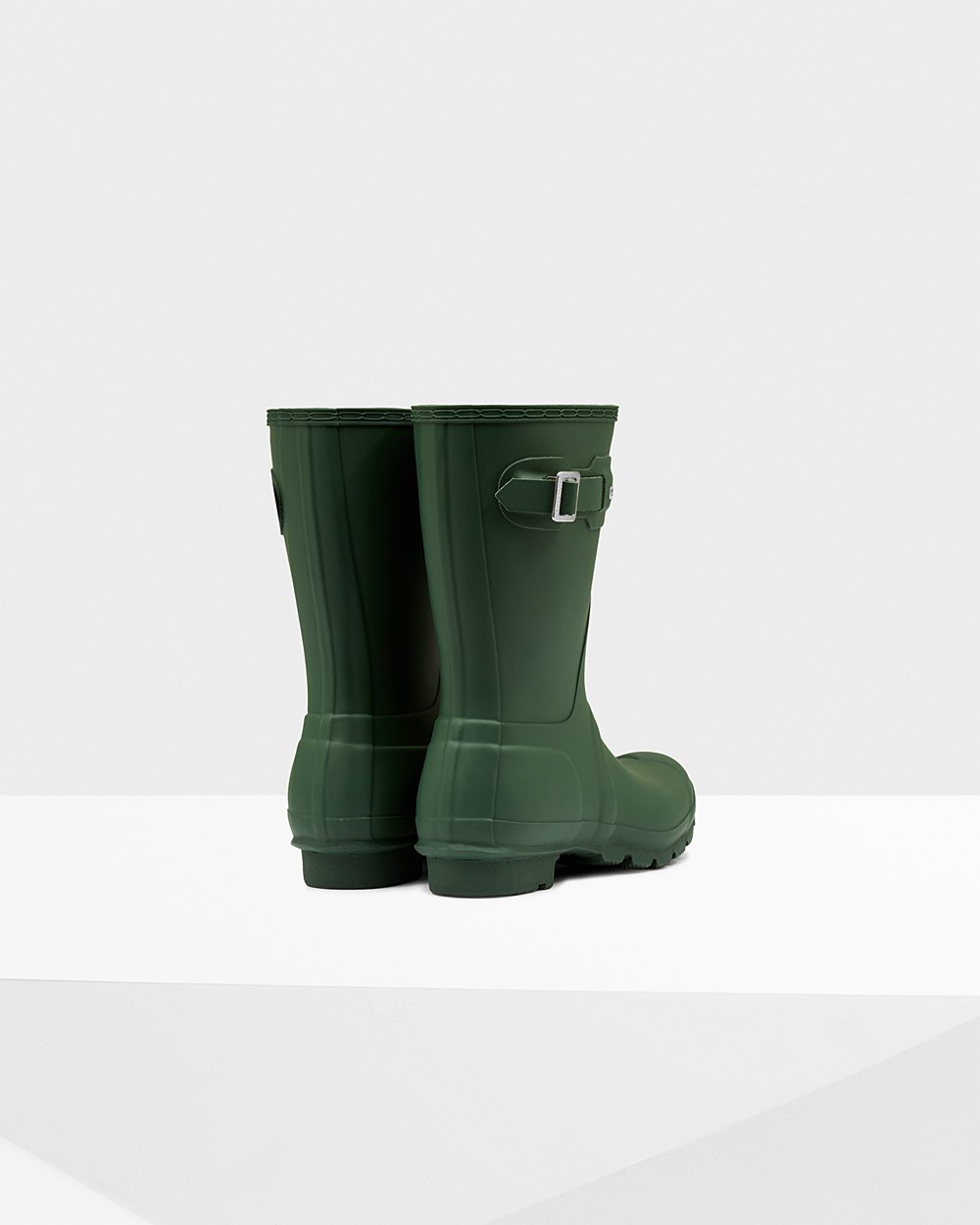 Womens Hunter Short Rain Boots Green - Original - 6325198-LH